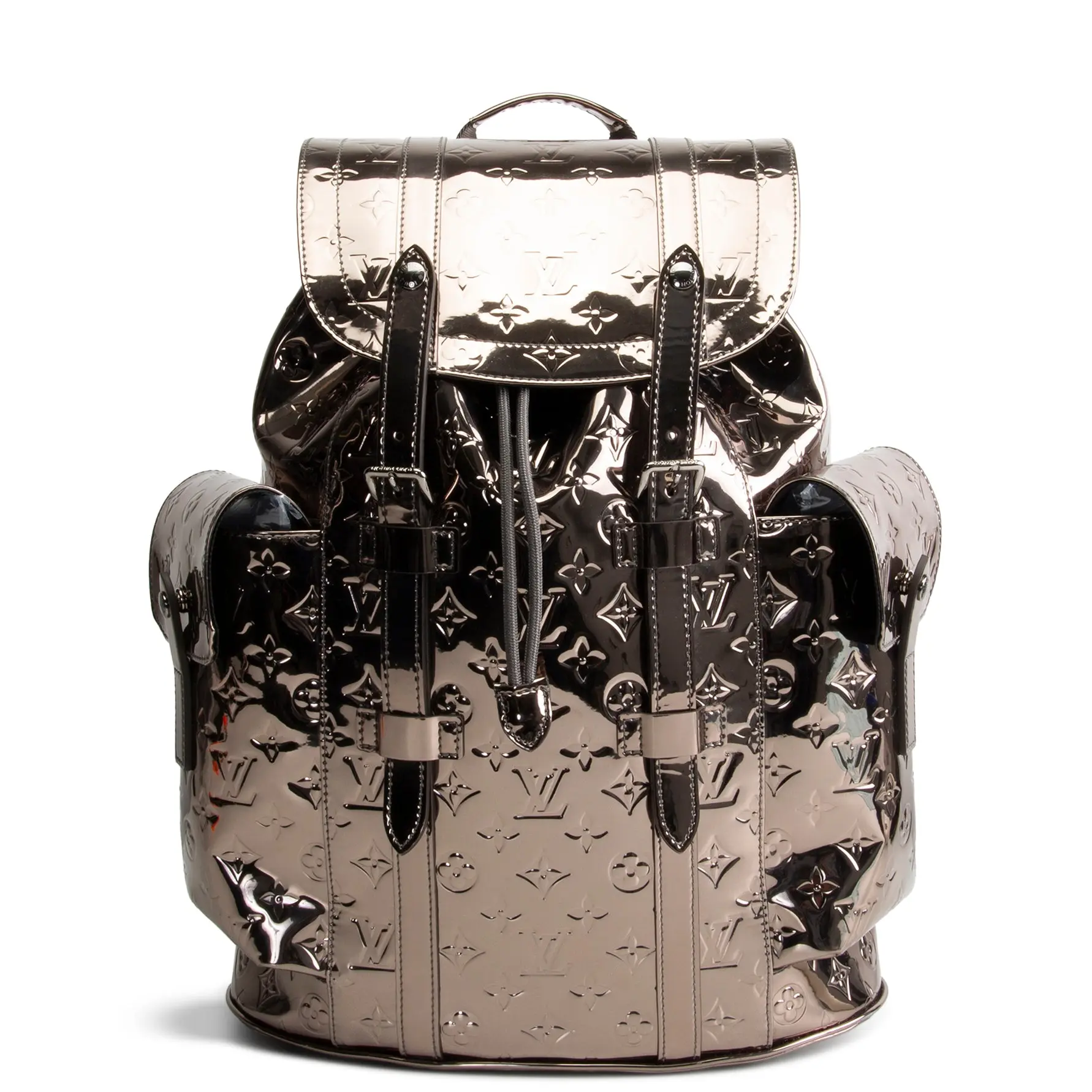 Pre-owned Louis Vuitton Patent Leather Backpacks LOUSI VUITTON Christopher MM Miroir Backpack