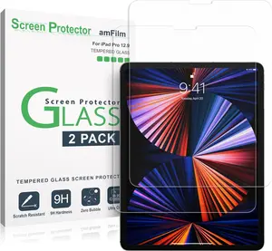 amFilm Glass Screen Protector for iPad Pro 12.9 (2015, 2017),iPad Pro 12.9 (2022, 2021, 2020, 2018) Tempered Glass