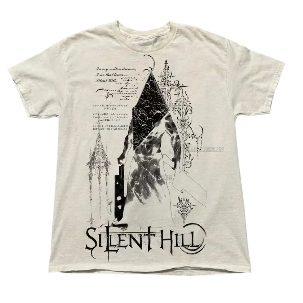 Vintage Silent Hill 2 Pyramid Head T-Shirt, Video Game Graphic Tee, Cotton unisex T-shirt, Trendy Shirt