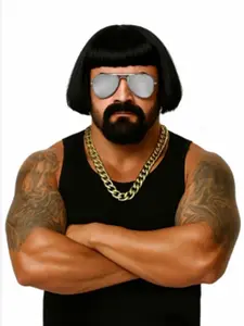 250% Density Bone Straight Bang Wig, 100% Virgin Human Hair Wig, Short Sleek Bob with Micro Bangs, Fashionable Bowl Cut Wig