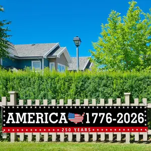 America 1776-2026 250 Years Map Banner, USA Independence Day Celebration Decor For Men Women, Decorations for Outdoor, Indoor, Yard, Garden, Porch, Lawn | 010426.C00833.ID03