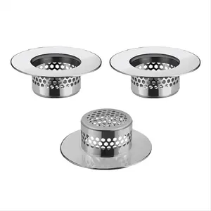 Bathtub Drain Cover, Bathroom Sink Strainer, Drain Hair Catcher for Bathtub Laundry Utility Sink, B(3-Pack)