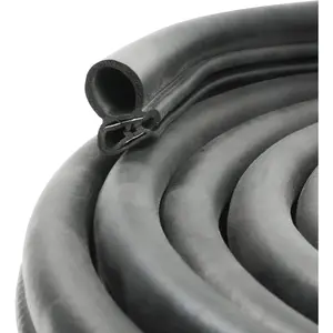 ESEWALAS 10FT/20FT Universal Automotive Door Seal Strip,U-Shape  Door Rubber Seal Strip Trim Seal with Side Bulb,Self-Adhesive  Weather Stripping Seal Strip, Applications (20Ft)