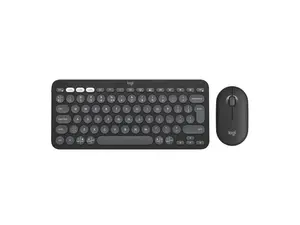 Logitech Pebble 2 Combo Wireless Quiet Keyboard and Mouse, Customisable, Logi Bolt, Bluetooth, Easy-Switch for Windows, macOS, iPadOS, Chrome - Tonal Graphite