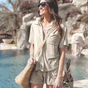 Cabana Sandy Tan Terry Lounge Top