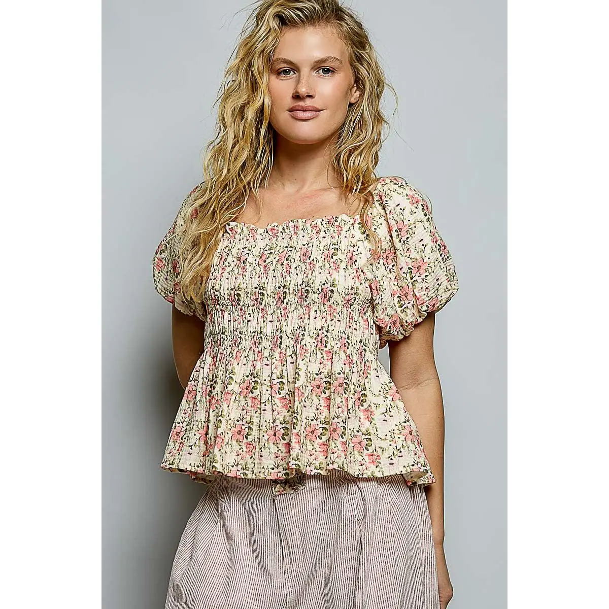 Bella Floral Babydoll Top