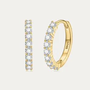 Moissanite Hoop Earrings