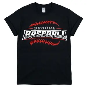 [MADE IN US] Classic School Baseball Shirt - Varsity Athletic Graphic Tee - High School Player Gear