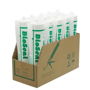 Clear BioSeal   Sealant Caulk Kitchen and Bath Grade,  and Low Odor 10.1 Ounce , Clear, (Pack of 10)