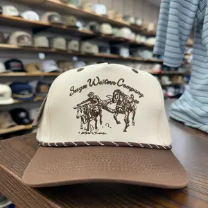 Los Rios cream/ brown - canvas SnapBack