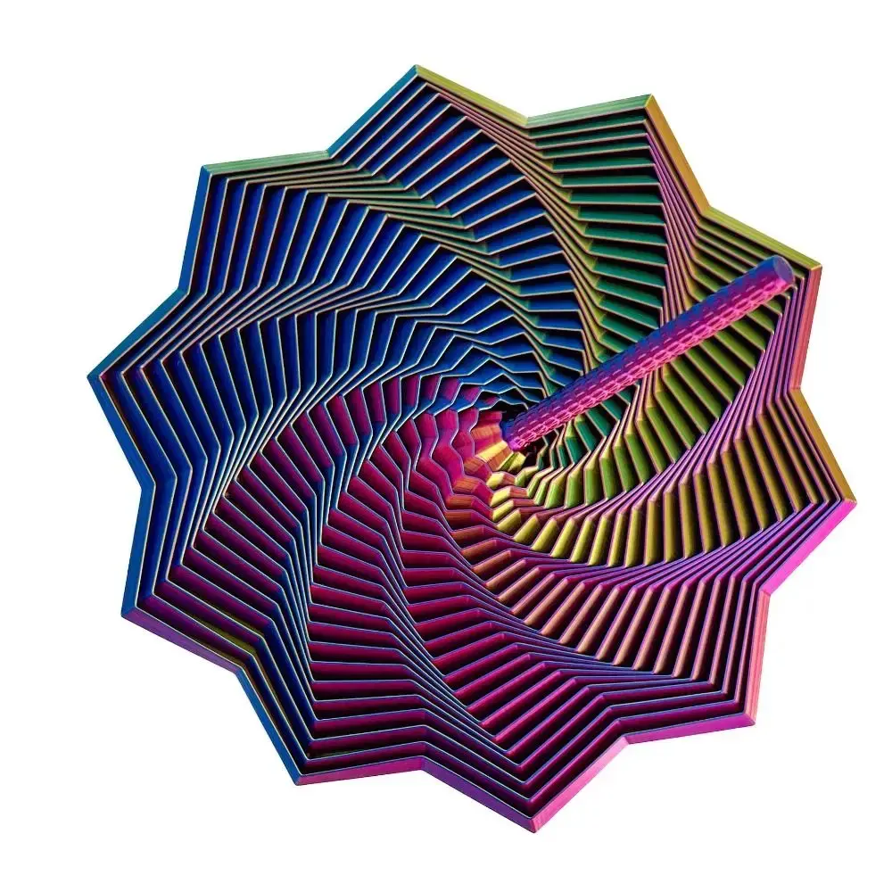 Dazzling Color Spiral Geometry Fidget Spiral Toy Fingertip Fun Stress Relief Toy, Creative Visual Stress Relief Gadget