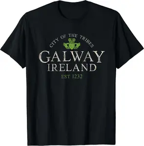 Vintage Irish Souvenir Gifts: Claddagh Galway Ireland T-Shirt