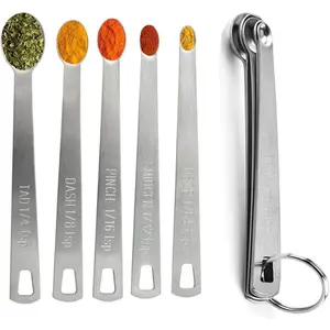 Food Grade Stainless Steel Measuring Spoons Set Includes Multiple Sizes for Measuring Liquid and Dry Ingredients (5)