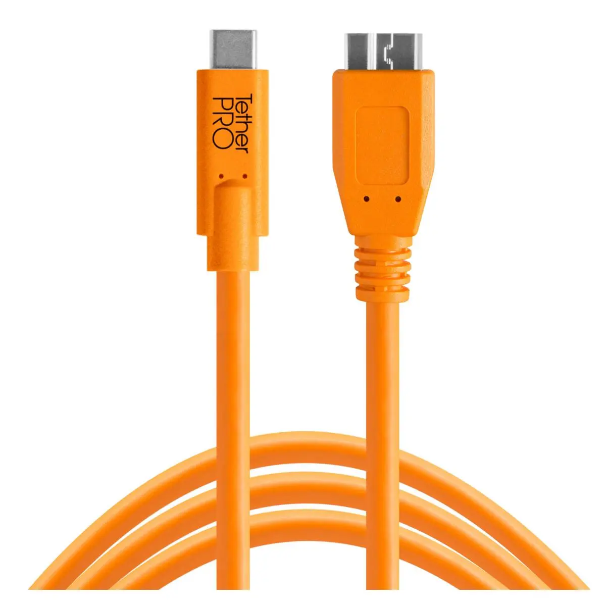 Tether Tools TetherPro USB-C to 3.0 Micro-B Cable, 15', Orange