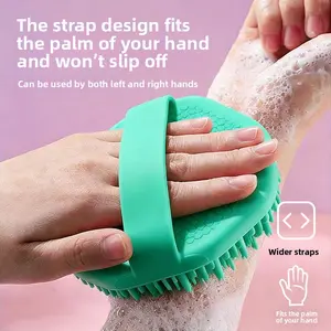 TikTok Best Selling Silicone Bath Scrubber Hanging Handheld Skin Friendly Deep Cleaning for Body Face Washing Exfoliating Shower Brush