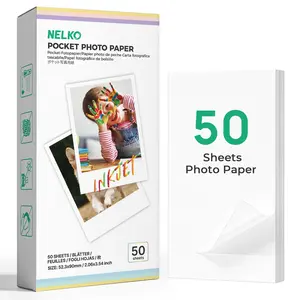 Nelko 2X3 Photo Paper for PP01/PP03 Mini Printers Adhesive Backed Waterproof Instant Print 30-100 Sheets Crisp Colors Peel & Stick