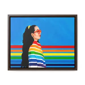 Embrace Your Pride: A Tribute to LGBT Rights - Print on Canvas with Black Floater Frame Cotton Decor Artwork Painting Wood