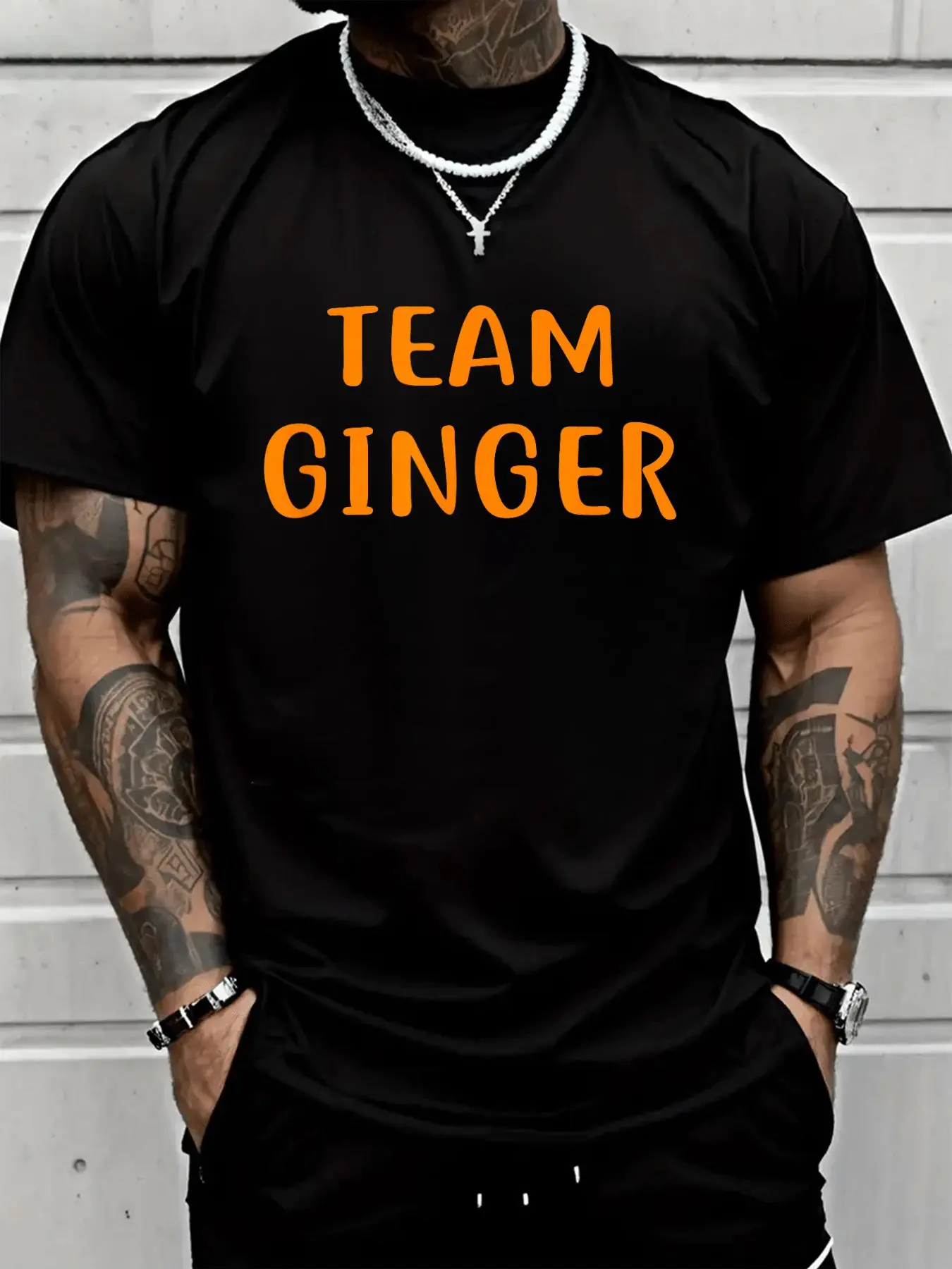 Unisex 100% Cotton Team Ginger Funny Redhead Shirt for Gingers T-Shirt Suitable for All Seasons