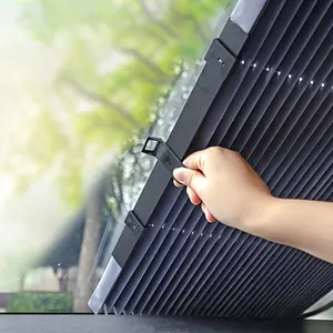 1pc Car Automatic Retractable Sunshade, Front Windshield Protection, Windscreen Shade Cover, Universal Fit for Cars Suv Rvs, Auto Accessories