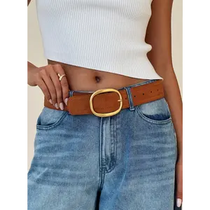 Sunbeam Faux Suede Belt Brown