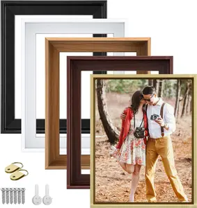 Canvas Floater Frame for 1.25 inch Deep Gallery Wrapped Canvas, Floating Picture Frame for Prints Wall Art Posters and Oil Paintings, with Hanging Kit 10X20 inch, Champagne Gold