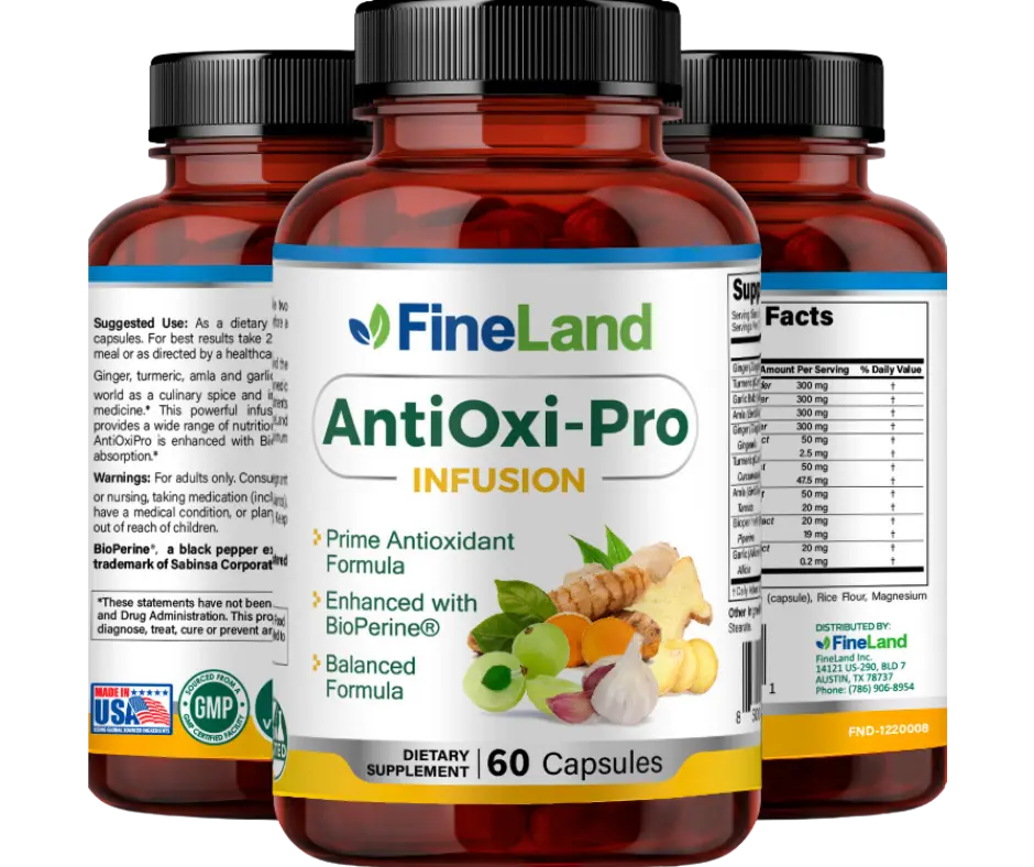FineLand AntiOxi-Pro Prime Antioxidant Formula,Enhanced with BioPerine Healthcare Vitamin