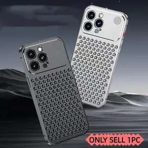 Aluminum Alloy Heat Dissipation Phone Case, Shockproof Cellphone, 1 Count Ultra-thin Shockproof Phone Protective Cover, Phone Accessories Compatible with iPhone 15 14 13 12 Pro Max