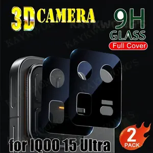 KAYKWONG'S 2-Piece Set, 3D Camera Lens Protector Case for Vivo Iqoo 15 Ultra, Tempered Glass, Protective Film