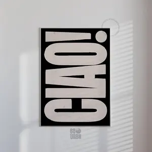 Ciao Print Hallway Typography Poster Entryway Home Decor Aesthetic Minimalistic Wall Art Retro Italian Decor Trendy Chic Print #30