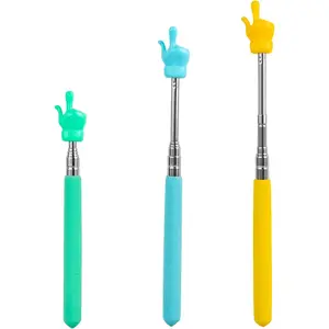 Retractable Finger Pointer Stick for Classroom: Extendable Telescopic Presentation Teacher Pointer Stick for Classroom Whiteboard Pointer (3 Pack)