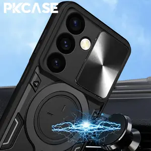 CASE-US - PKCASE Shockproof Case For Samsung S26 S25 Edge S24 FE Plus Ultra A57 A37 A17 A07 A56 A36 A26 A16 A06 Magnetic Stand Cover