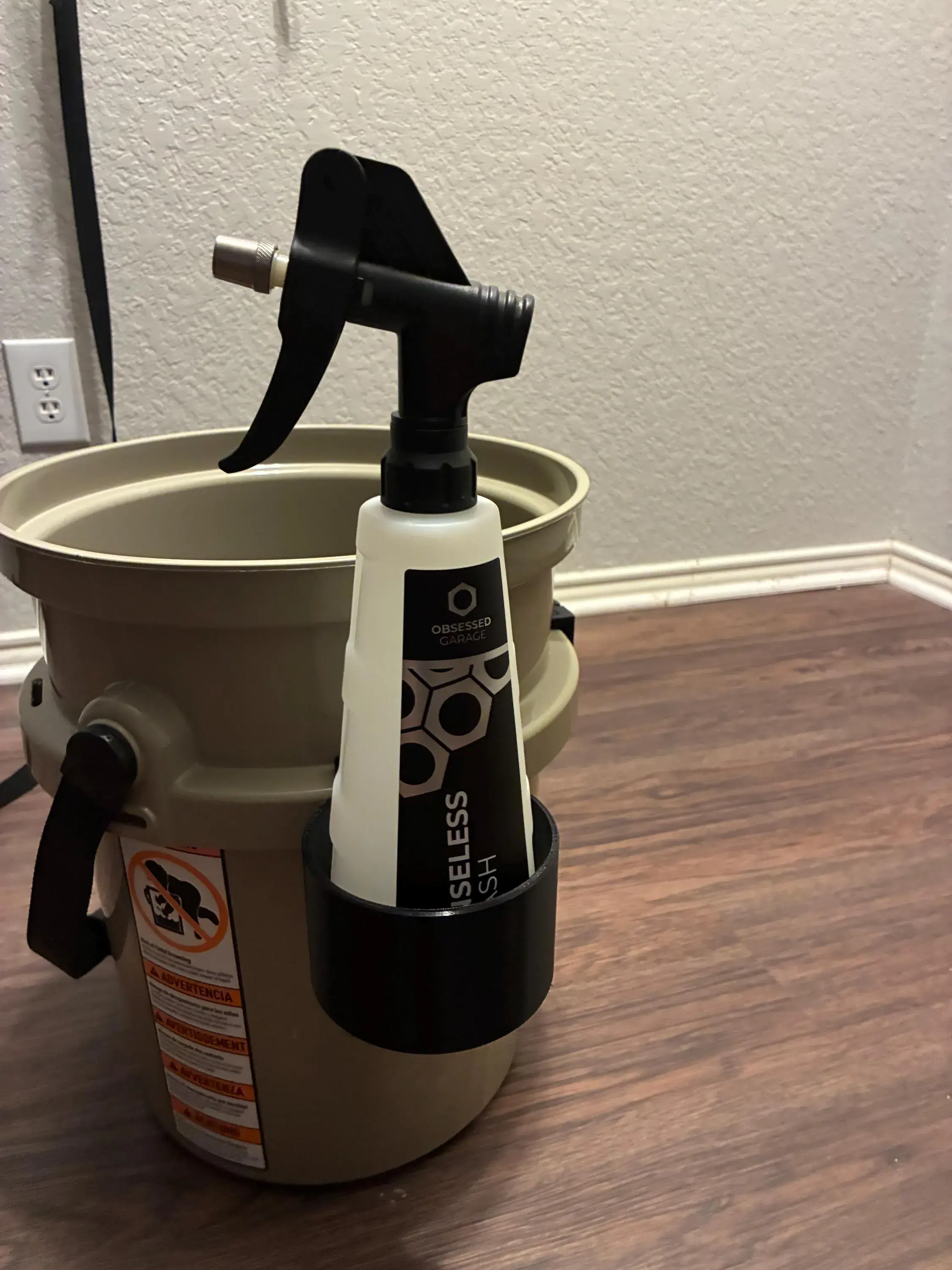 500ml Pressol Bottle Mount For a Yeti Bucket | 3D Printed Car Detailing Organizer | Bucket Clip | Made in USA