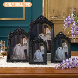 Vintage / Arched Lace Photo Frame, European Antique Style Home Decor, Desktop Picture Display, Photography Props