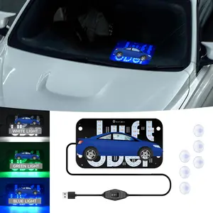 Cars LED Sign Light For UBER Colorful For Lyft Logo Light Halloween LED Atmosphere Lamp Warning Lamp Christmas Atmosphere Light