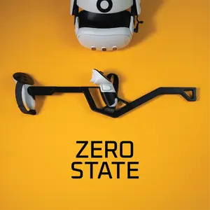 Zero State - VR Gunstock. Support Mount Grip. Compatible with Quest 3, 3S Controllers