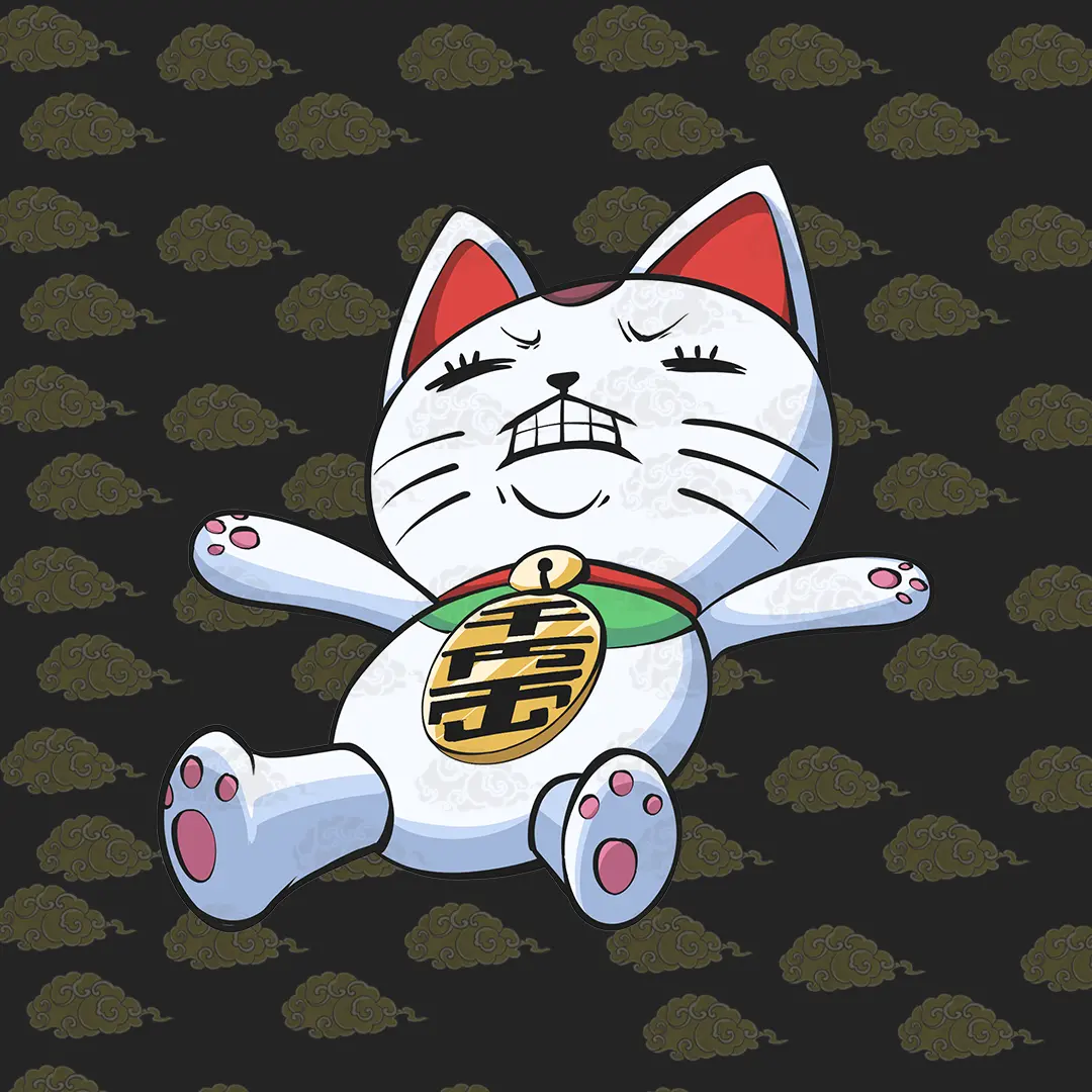 lucky cat sticker decal