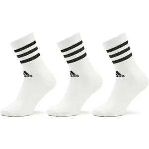 Adidas Striped Knit Sports Socks for Men and Women, Casual Style, White with Contrast Stripes, Synthetic Fiber Verifiable, with credentials and supporting global authentication
