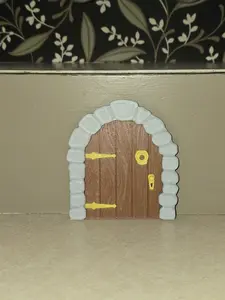 Whimsical Miniature Fairy Door | Stone Arch Mouse Door | Kids Room & Nursery Decoration