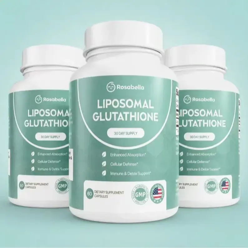 Liposomal Glutathione Capsules -Skin Glow, Immune & Detox Support (60 Count) Rosabella