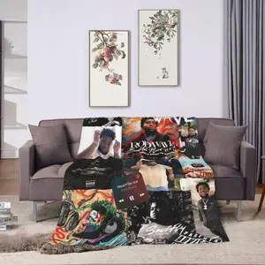 Rod Music Wave Blanket Fashion Soft Flannel Fleece Blanket Throw Blanket for Bed Living Room
