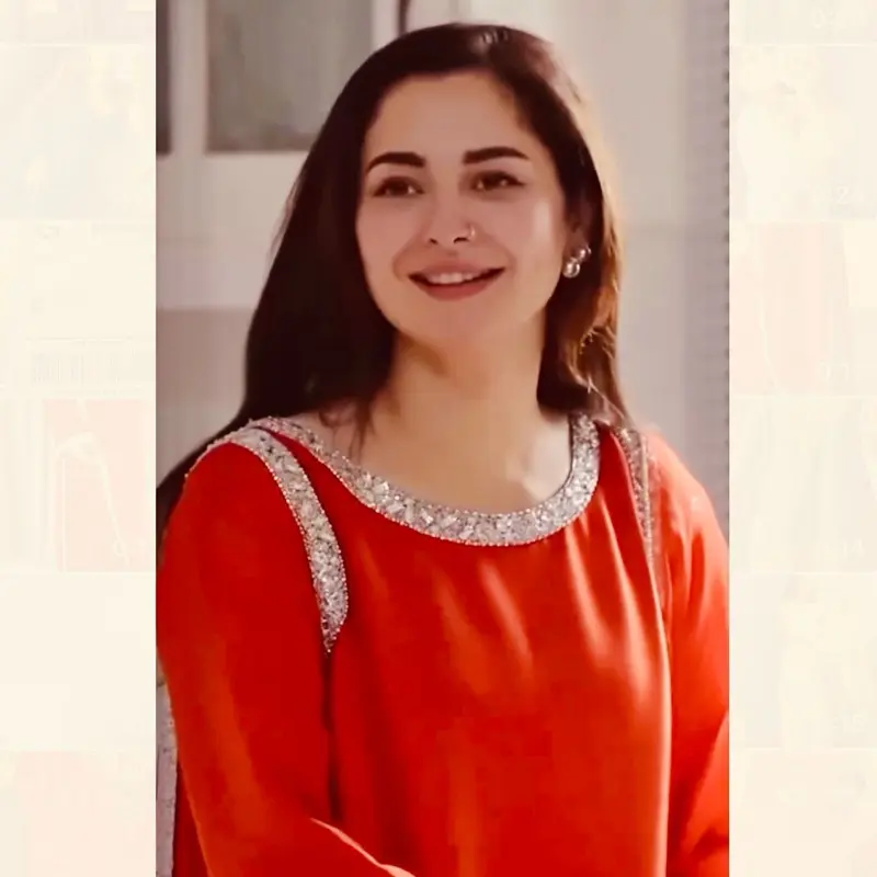 Hania Amir Look 3 pis set The most viral dress nowadays This pretty ensemble which is made on premium shamose silk adorned with beautiful stone lace all over the dress is everything you want to look glamours this