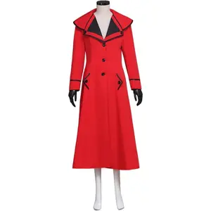 Women's Red Dress for Fairy Mary Cosplay Nanny Coat Costume