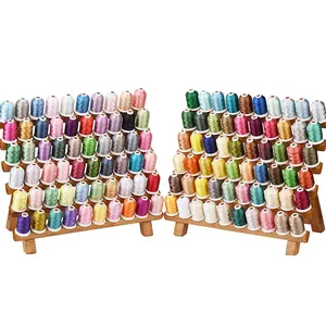 Simthread 120 Madeira Colors Polyester Machine Embroidery Thread Kit 500/1000M 40wt for Home Embroidery and Sewing Machines