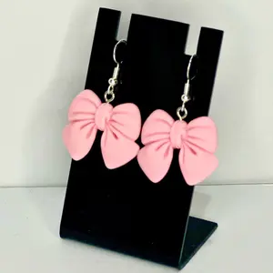 Pink Cutesy Bow Earrings