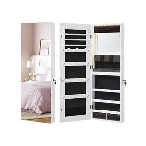 SONGMICS Jewelry Armoire Organizer with LED Lights