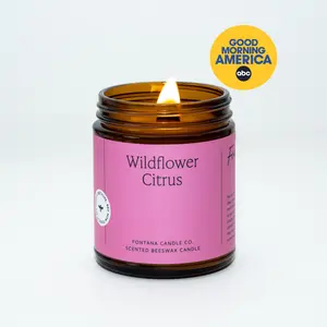 Fontana Candle Co Scented Jar Candles - Wildflower Citrus, Pure Vanilla, Farmer's Market, Spiced Latte, Warm Flannel