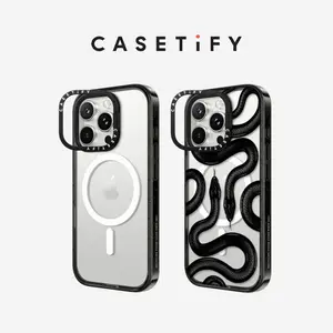 CASETiFY Impact Ring Stand Case for iPhone 16/15/14 Series [3X Military Grade Drop Tested / 6.6ft Drop Protection / Compatible with MagSafe] -Black