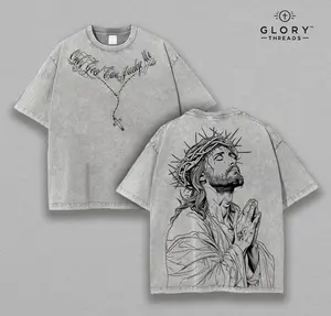 Only God Can Judge Me Jesus T-Shirt Washed Christian Graphic Tee Oversized Cotton Streetwear Summer Clothing Gymwear Faith-Based Shirt Aesthetic Menswear Gift for Believers Bible Verse Church Outfit