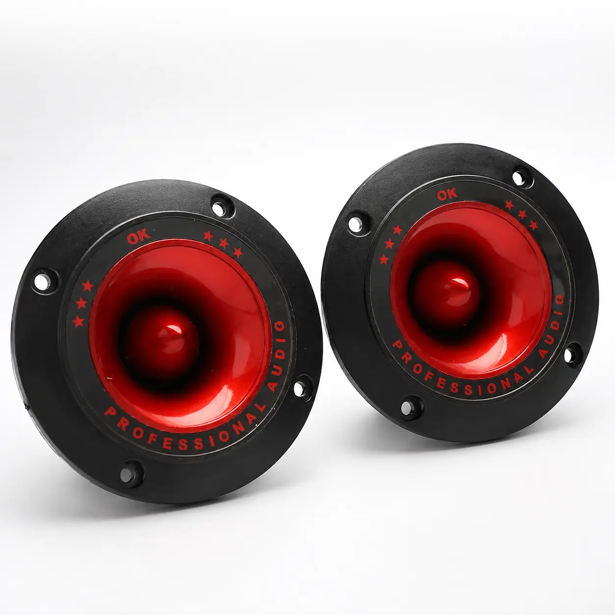 2pcs Ceramic Treble Tweeter Speaker Set, Portable Speakers with Auxiliary Input, Home Audio Accessory for Desk, Party, Travel Use, Auxillary Input Amplifier Protection Round
