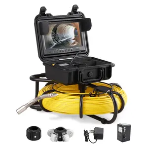 【DealsForYouDays】VEVOR Sewer Camera, 393 ft/120 m, 9" Screen Pipeline Inspection Camera with DVR Function, Waterproof IP68 Camera with 12 Adjustable LEDs, with a 16 GB SD Card, for Sewer Line, Home, Duct Drain Pipe
